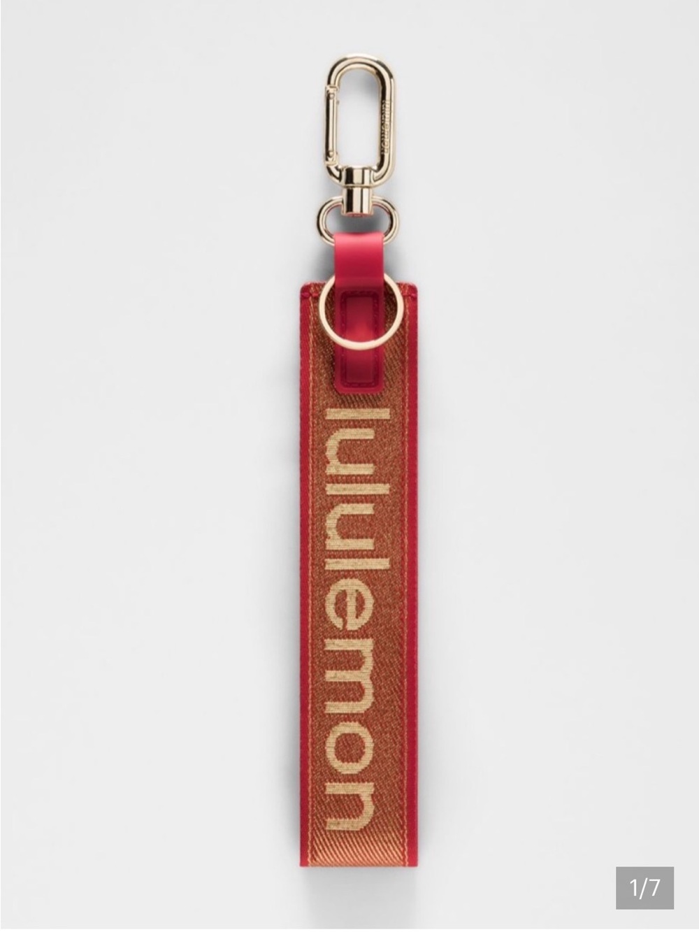 NWT lululemon Never Lost Wordmark Keychain RARE